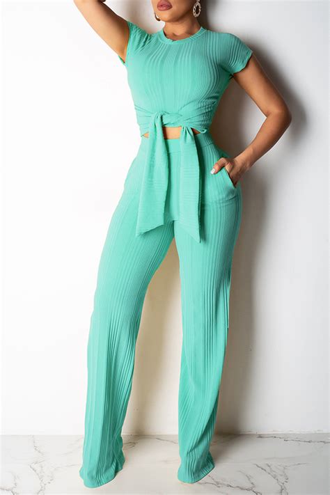 lovely light green two piece pants set two pieces lovelywholesale wholesale shoes wholesale