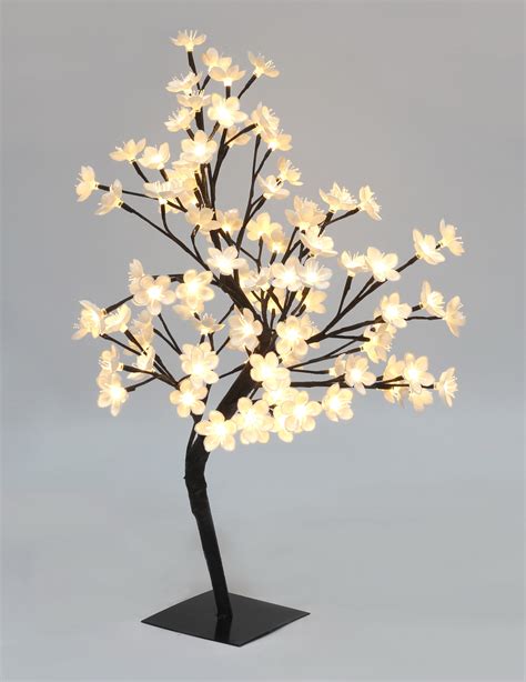 68cm Led Blossom Tree With Frosted White Flower