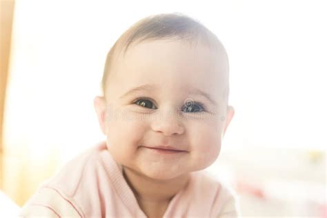 Very Cute Baby Girl Smiling Stock Image Image Of Baby Light 64540511