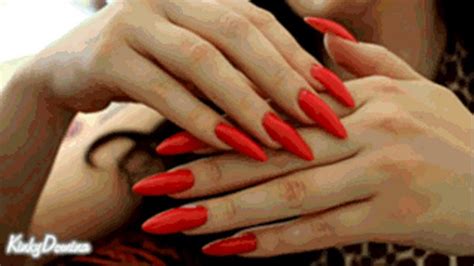 Asmr Coral Nails Tapping Kinkydomina Long Sharp Fingernails Clips4sale
