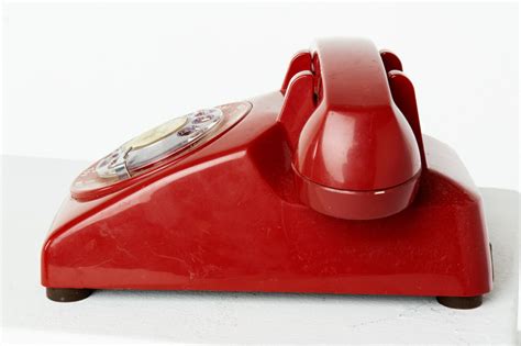 Te010 Scarlet Red Rotary Phone Prop Rental Acme Brooklyn