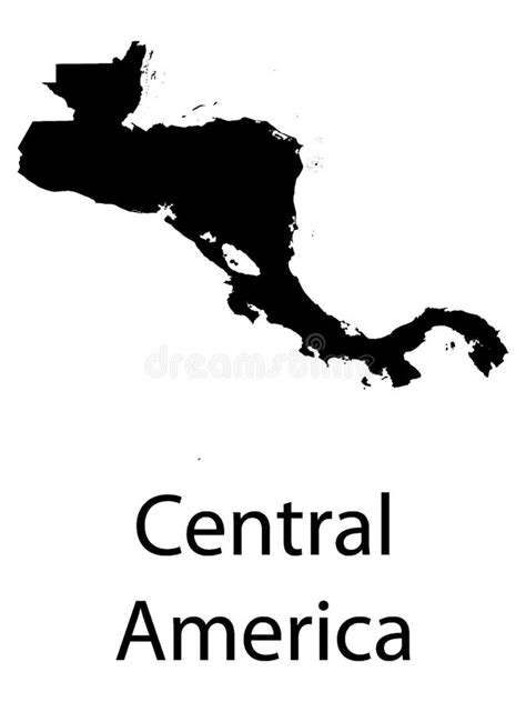 Mapa Negro De Centroamérica Ilustración Del Vector Ilustración De