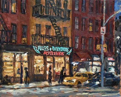 Russ And Daughtersnyc Nocturne Painting By Thor Wickstrom Fine Art