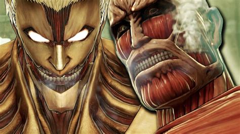 Armored And Colossal Titan Vs Eren Attack On Titan Wings Of Freedom