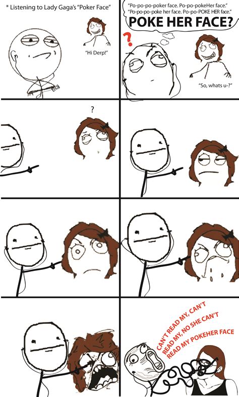 Poke Her Face Rage Comics Know Your Meme