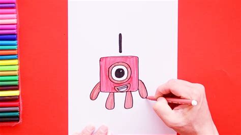 How To Draw Number 1 Numberblocks Youtube