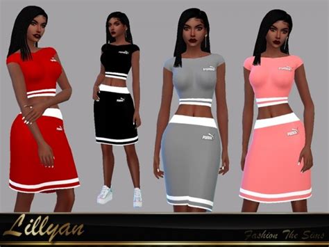 The Sims Resource Set Sport Skirt And Top Selma By Lyllyan Sims 4
