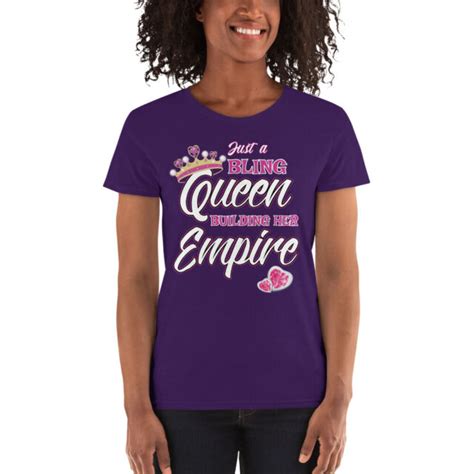 Just A Queen Building Her Empire Womens Short Sleeve T Shirt Jewelry