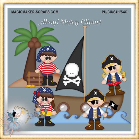 Pirate Clipart Ahoy Matey