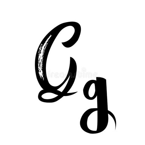 El Alfabeto Letra Vector De La Caligrafía Del Manuscrito De G