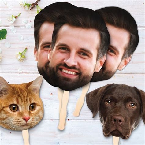 Face On A Stick Big Head Cutouts Bachelorette Party Birthday Etsy