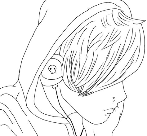 Depressed Anime Angel Girl Coloring Pages