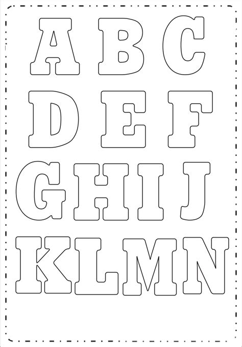 Moldes De Letras Do Alfabeto Para Imprimir Tamanho Medio A