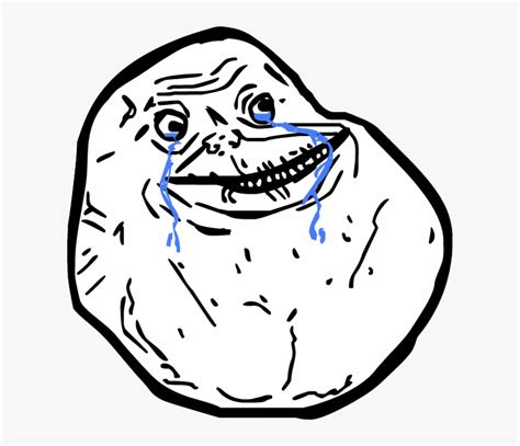 Crying Meme Png Troll Face Forever Alone Transparent Png X