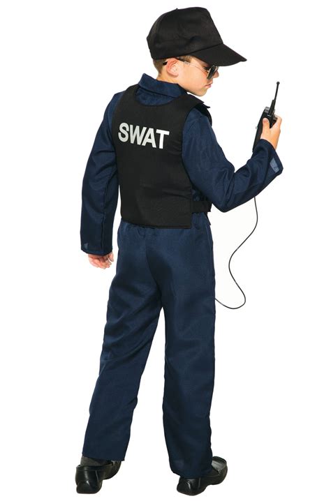 Swat Jumpsuit Child Costume Large