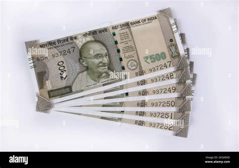 Indian Currency Banknotes Isolated White Back Ground Stock Photo Alamy