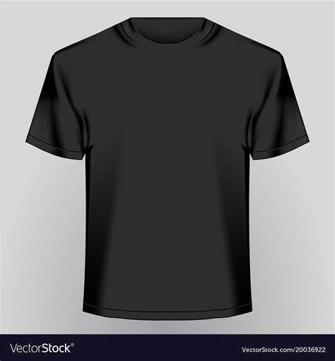 Black Empty T Shirt Royalty Free Vector Image Vectorstock