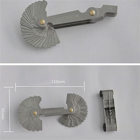 Blade Screw Thread Pitch Cutting Gauge Tool W Inch Metric