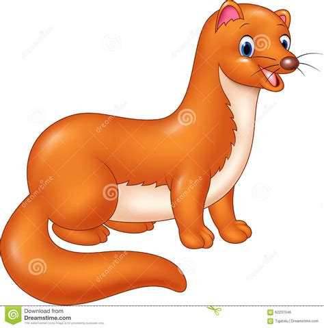 Cartoon Funny Weasel On White Clipart Panda Free Clipart Images