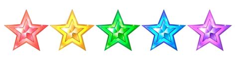 Premium Vector Set Of Colorful Multicolored Stars