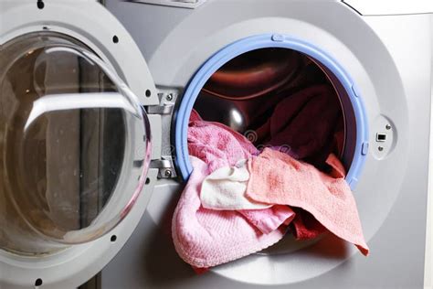 Put Cloth In Washer Stock Image Image Of Dryer Detail 79695847