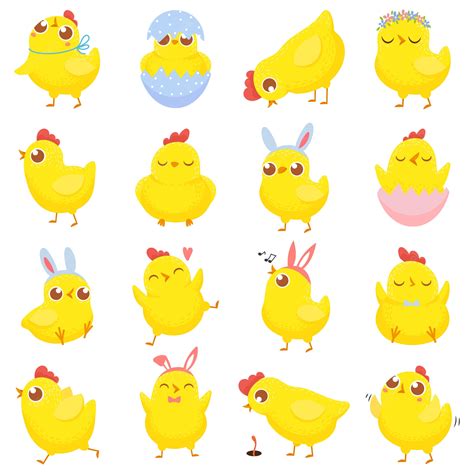 Premium Vector Easter Chicks Spring Baby Chicken Cute Yellow Chick