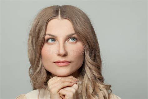 Perfect Blonde Woman Close Up Portrait Stock Image Image Of Healthy