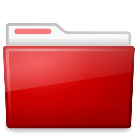 Red Document Folder Icon Clip Art At Clkercom Vector Clip Art Online Images