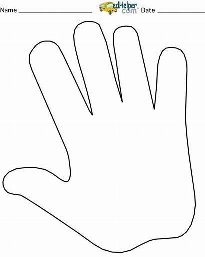 Outline Hand Handprint Clipart Template Hands Clipartpost