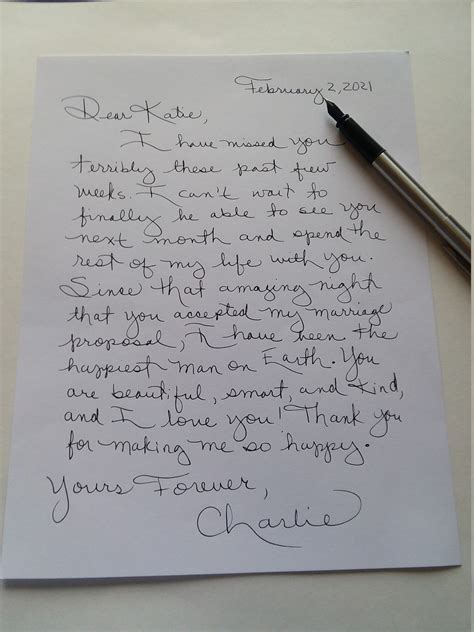 Handwritten Letter For Your Loved One Handwriting Service Love Letter