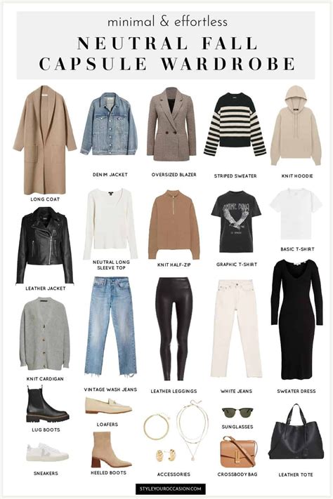 Create An Effortless Fall Capsule Wardrobe 2022 With These Fall