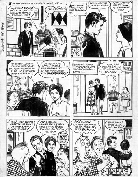 an old comic strip with people talking to each other