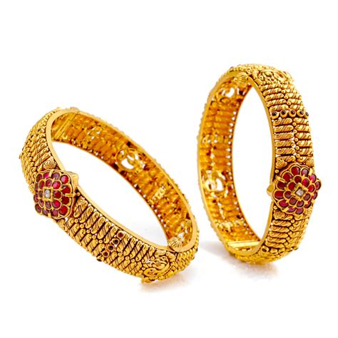 Buy 22kt Plain Gold Bangels 18vh1955 Online From Vaibhav Jewellers