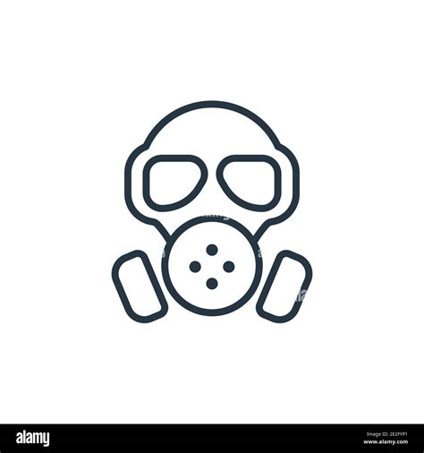 Gas Mask Outline Vector Icon Thin Line Black Gas Mask Icon Flat