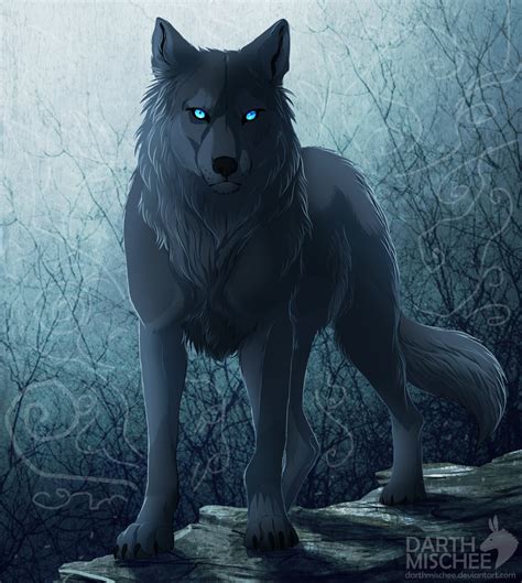 Black Wolf By Whiluna On Deviantart Perro Lobo Anime Wolf Fotos De Lobo