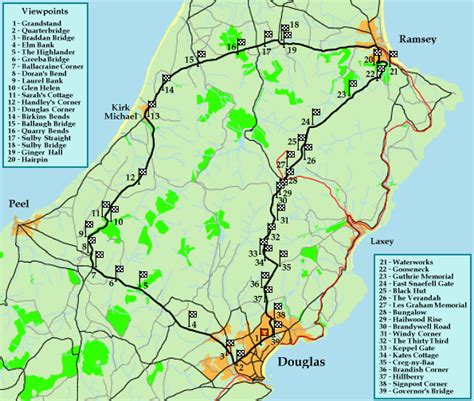 The tt mountain course is 37.73 miles long, it includes more than 200 corners and requires more than 500 marshals for every practice and race session. Snaefell Mountain Course (Isle of Man TT Course) - John's ...
