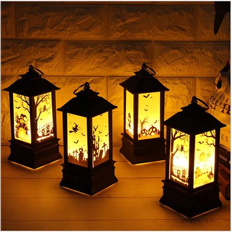 Led Lantern Halloween Lamp Candlelight Flame Light For Home Vintage