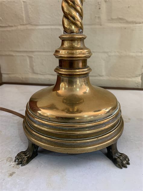 Pair Victorian Brass Table Lamps 621696 Uk