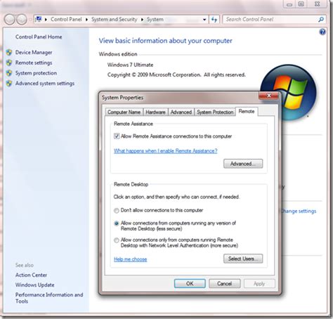 Enable Remote Desktop Rdp In Windows 7 Windows 2008 ~ Laksha