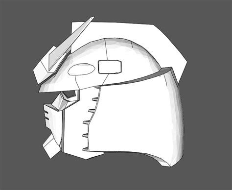 Rx 78 2 Gundam Cosplay Foam Helmet Pepakura File Template