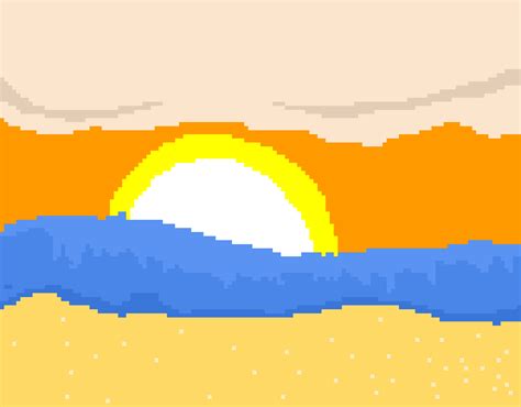 Beach Sunset Contest Pixel Art