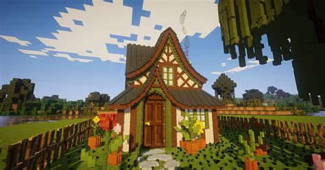 I Made A Cute Little Cottage In Minecraft With The Chisel And Bits Mod