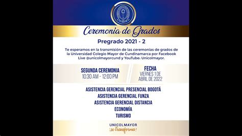 Ceremonia de Grados 2021 2 Asistencia Gerencial Economía y Turismo