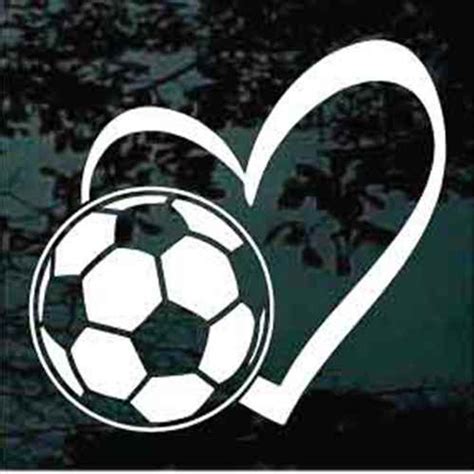 Soccer Love Heart Decal Sticker Custom Made In The Usa Fast Shipping