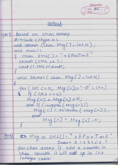 Notes Ques No Of Computer Science Class Xii Paper Output