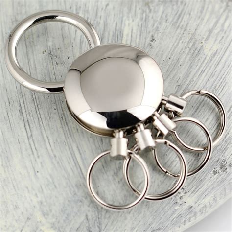 10pcslot Waist Hanging Keychain 4 Loops Detachable Key Chain Key Ring