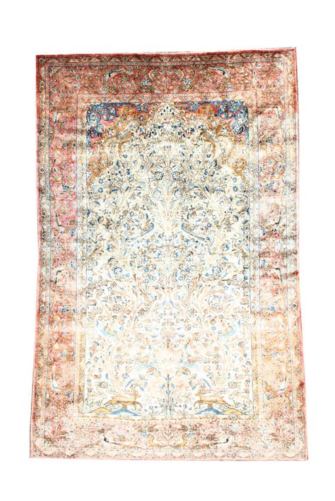 bonhams a kashan silk prayer rug central persia 6 ft 10 in x 4 ft 2 in 207 x 125 cm