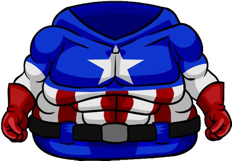 Captain America Bodysuit Clothing Icon Id Club Penguin Captain America Free Transparent