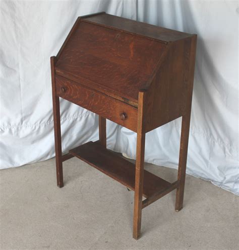 Bargain Johns Antiques Antique Mission Drop Front Desk Smaller