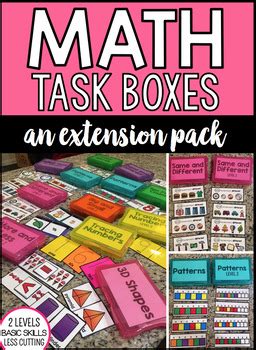 math task boxes   education teachers pay teachers